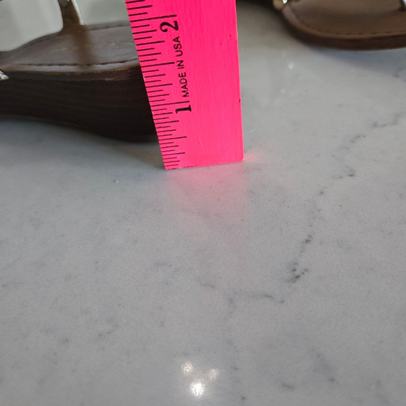 Women's Coach Gold Studded Wedge Sandals Size 5 - Picture 9 of 10